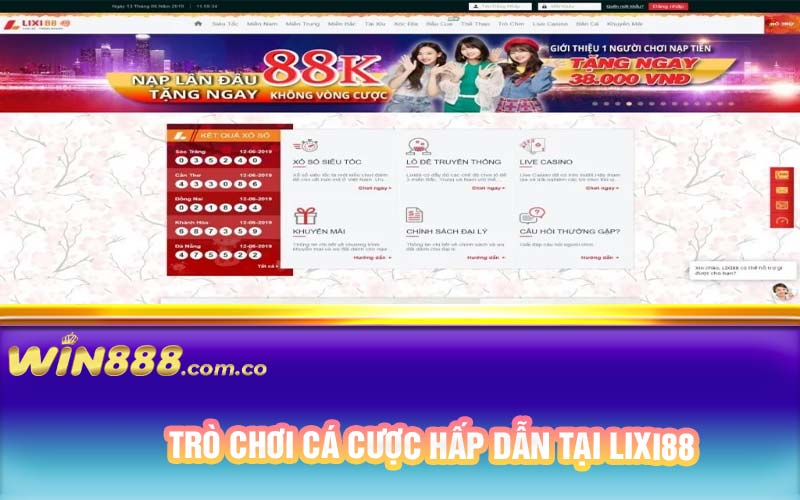 Trò chơi cá cược hấp dẫn tại Lixi88
