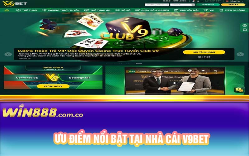 Ưu điểm nổi bật tại nhà cái V9bet