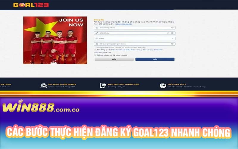 Các bước thực hiện đăng ký Goal123 nhanh chóng