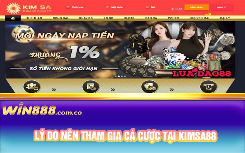 Lý do nên tham gia cá cược tại Kimsa88